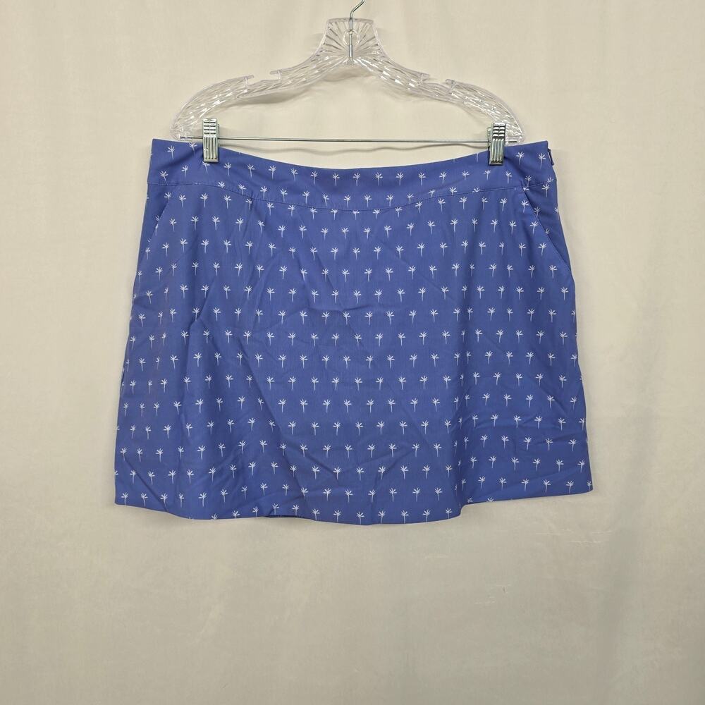 Vineyard Vines Performance Skort Women's XL Purple White Palm Golf Tennis